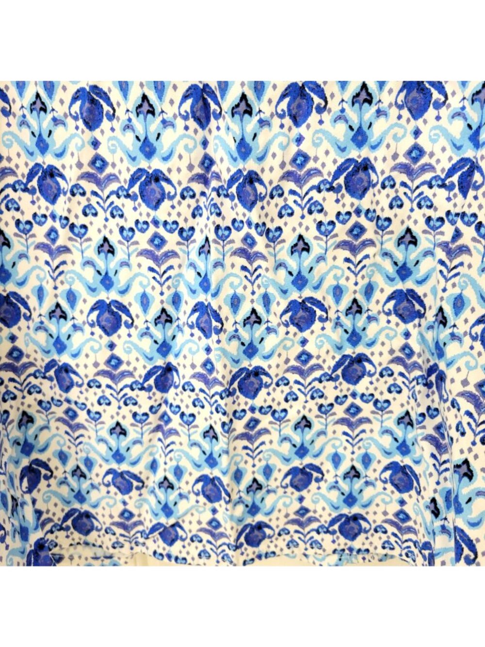 Stella Parker Collection Blue White Floral Lace Peasant Blouse Top XXL Rayon - Picture 7 of 8